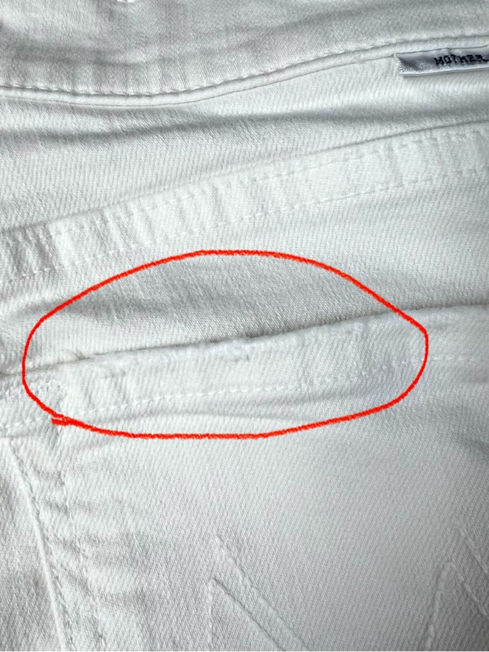 Mother The Twister Skimp Wide Leg Jeans Cream Puffs Size 25 - Picture 15 of 16